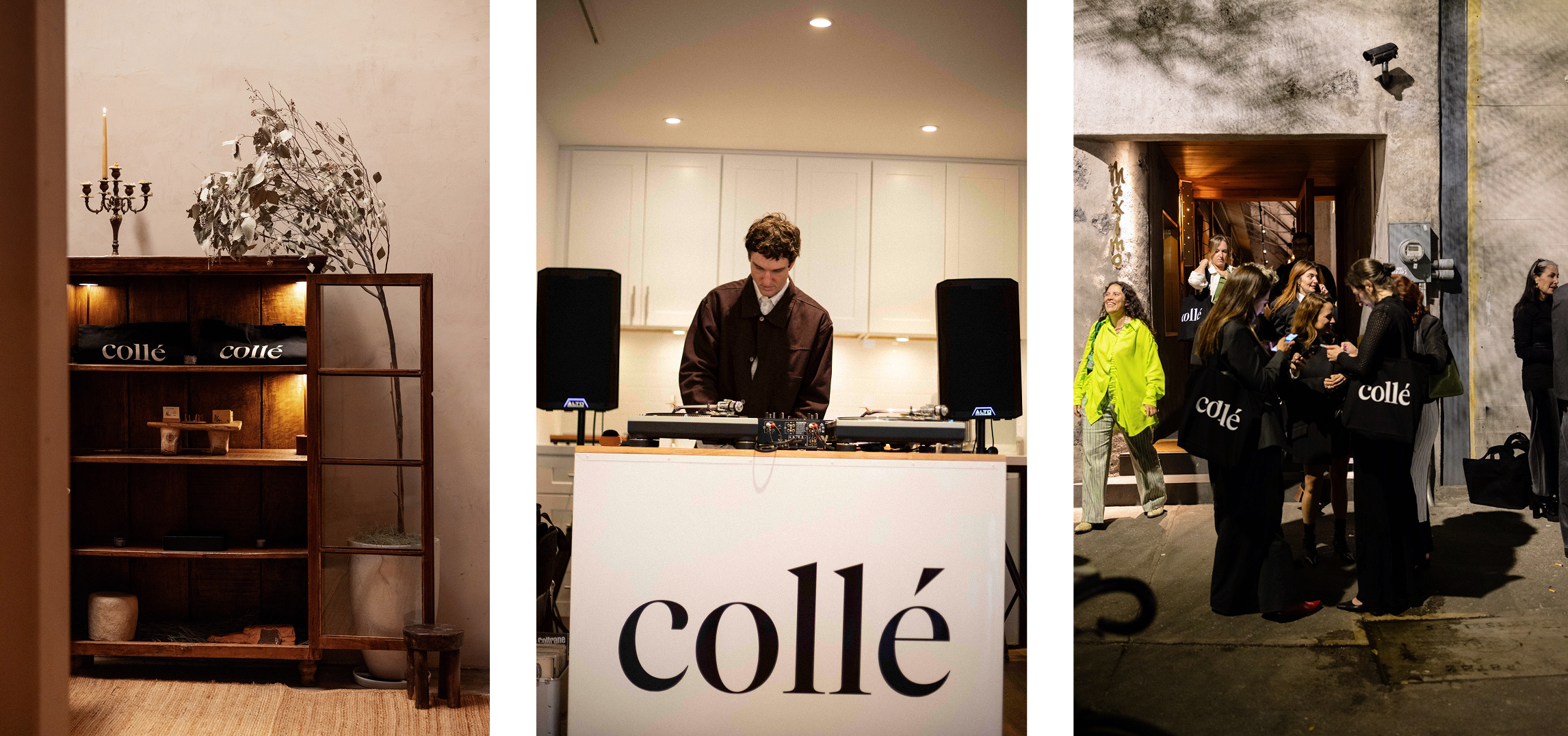 Collé's live brand world: displays, music, and community